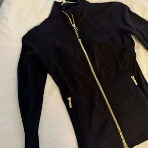 Lululemon Athletica Black Ski Jacket with Gold Accents